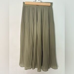 Sage Green Pleated Women's Skirt